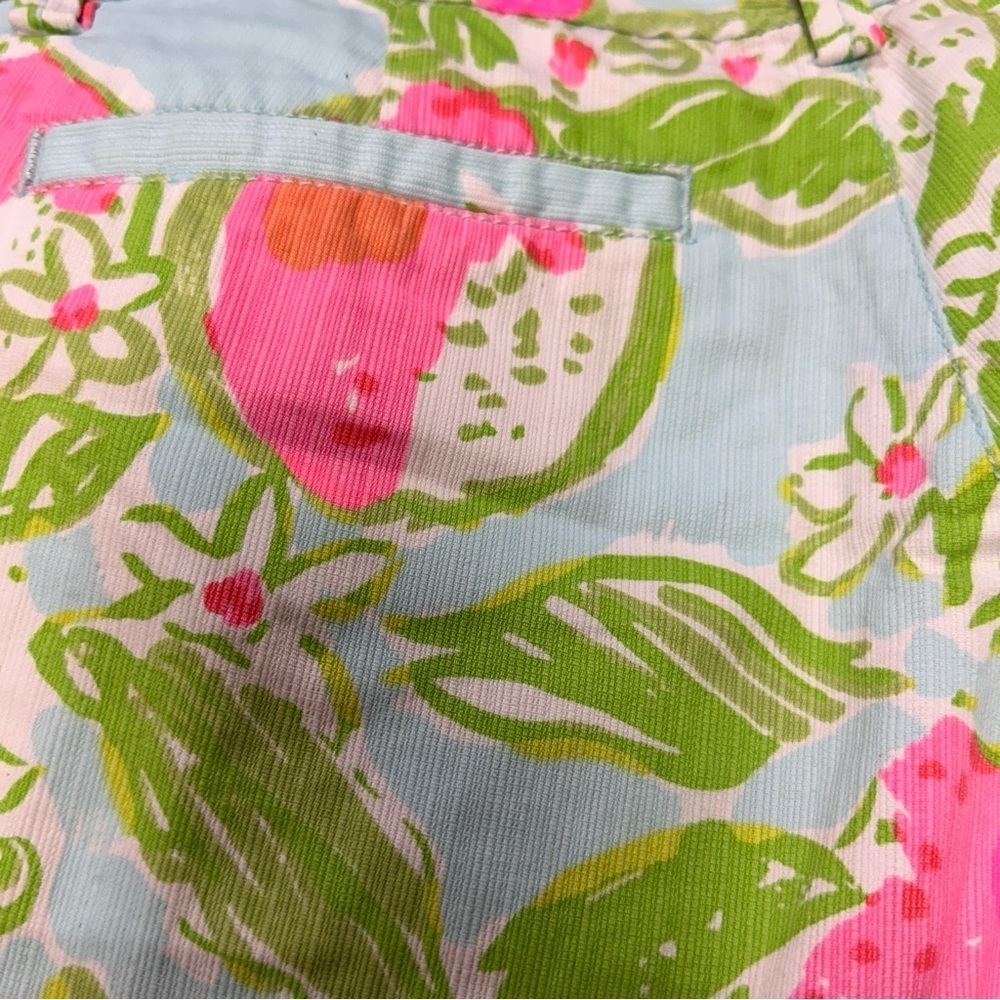Lilly Pulitzer Callahan Shorts Women’s Floral Tropical Fruit Pink/ Mint 4 - Picture 4 of 9